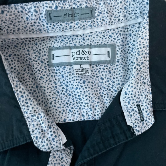 Blue Casual Floral Print Button Up Shirt - Picture 2 of 2